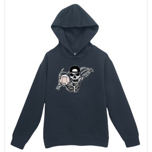 Halloween Skeleton Baseball Player Skull Hands Urban Pullover Hoodie