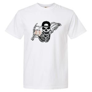 Halloween Skeleton Baseball Player Skull Hands Garment-Dyed Heavyweight T-Shirt