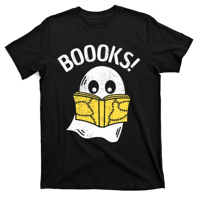 Halloween Saying Boooks Bookworm Ghost Librarian T-Shirt