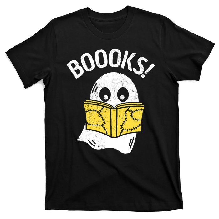 Halloween Saying Boooks Bookworm Ghost Librarian T-Shirt