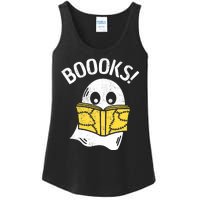 Halloween Saying Boooks Bookworm Ghost Librarian Ladies Essential Tank