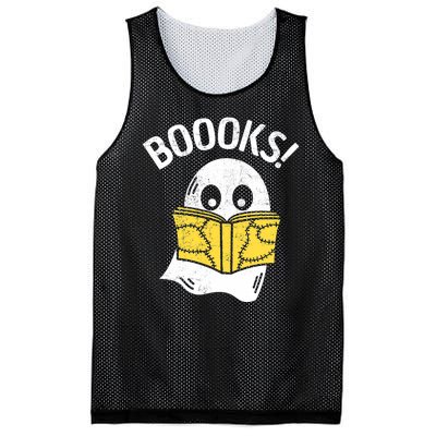 Halloween Saying Boooks Bookworm Ghost Librarian Mesh Reversible Basketball Jersey Tank