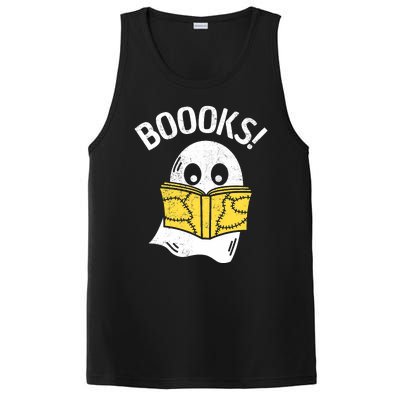 Halloween Saying Boooks Bookworm Ghost Librarian PosiCharge Competitor Tank