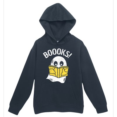 Halloween Saying Boooks Bookworm Ghost Librarian Urban Pullover Hoodie