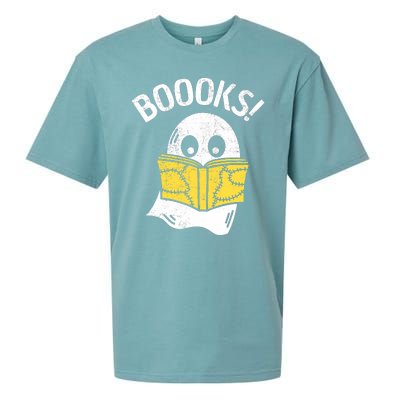 Halloween Saying Boooks Bookworm Ghost Librarian Sueded Cloud Jersey T-Shirt