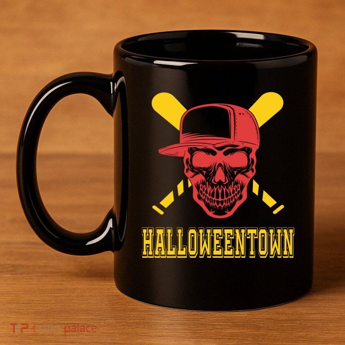 Halloweentown Skeleton Baseball 11oz C Handle Ceramic Mug
