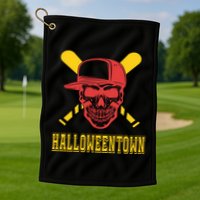 Halloweentown Skeleton Baseball Golf Towel