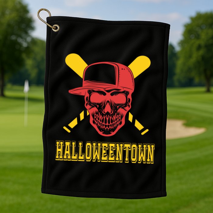 Halloweentown Skeleton Baseball Golf Towel