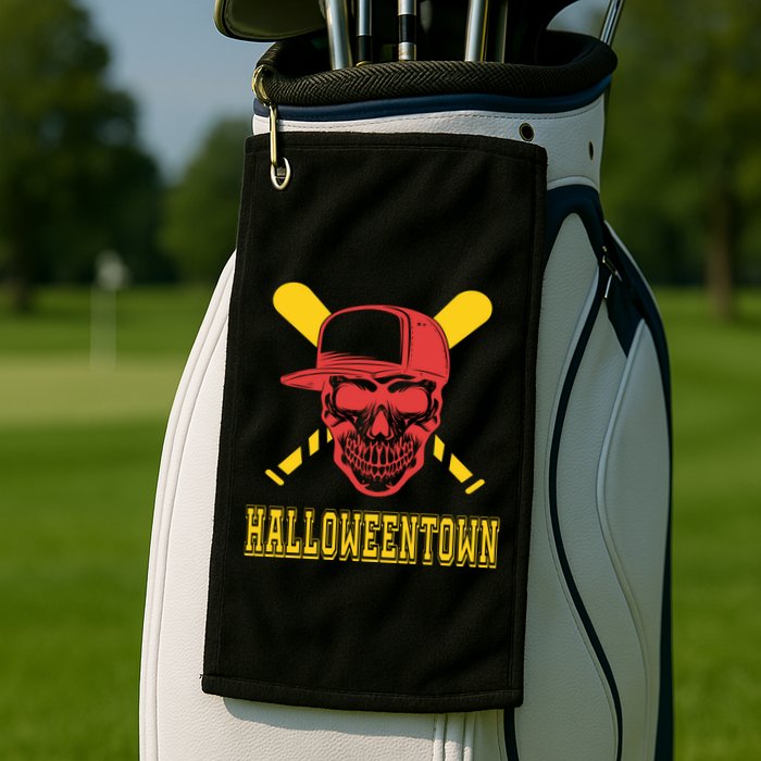 Halloweentown Skeleton Baseball Golf Towel