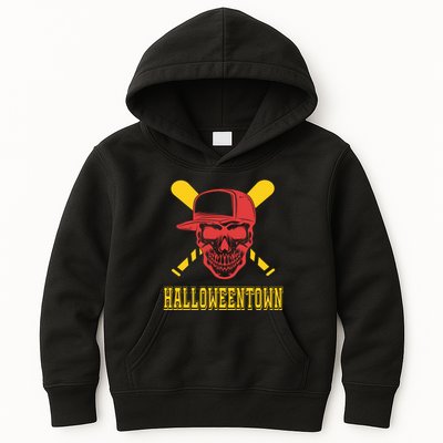 Halloweentown Skeleton Baseball Kids Hoodie