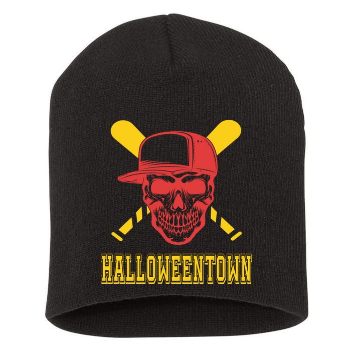Halloweentown Skeleton Baseball Short Acrylic Beanie