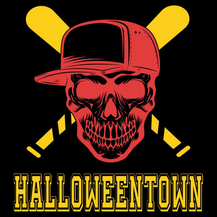 Halloweentown Skeleton Baseball Short Acrylic Beanie