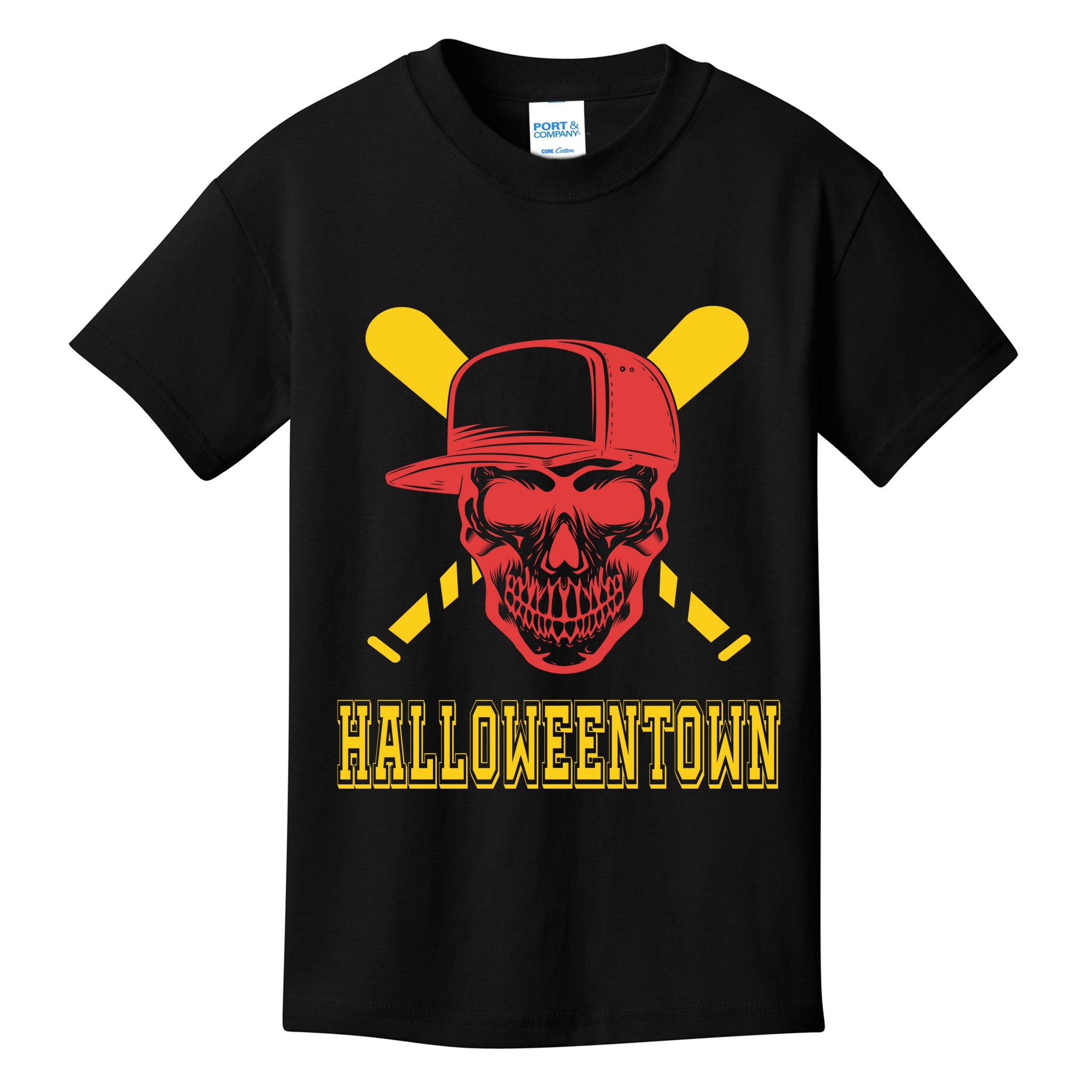 Halloweentown Skeleton Baseball Kids T-Shirt