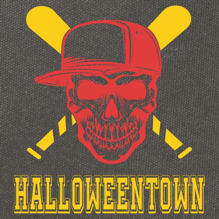 Halloweentown Skeleton Baseball Cotton Canvas Backpack