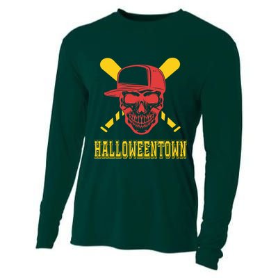 Halloweentown Skeleton Baseball Cooling Performance Long Sleeve Crew