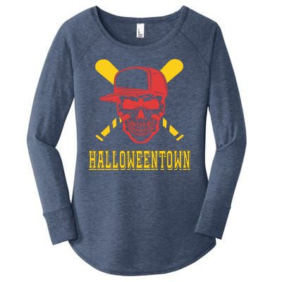 Halloweentown Skeleton Baseball Women's Perfect Tri Tunic Long Sleeve Shirt