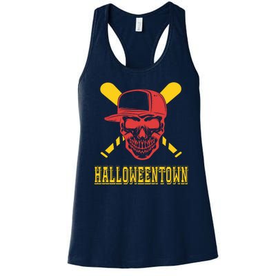 Halloweentown Skeleton Baseball Women's Racerback Tank