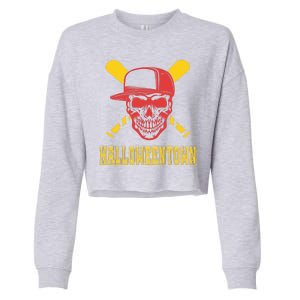 Halloweentown Skeleton Baseball Cropped Pullover Crew