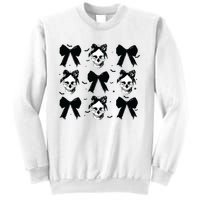 Halloween Skull Black Bow Retro Halloween Sweatshirt