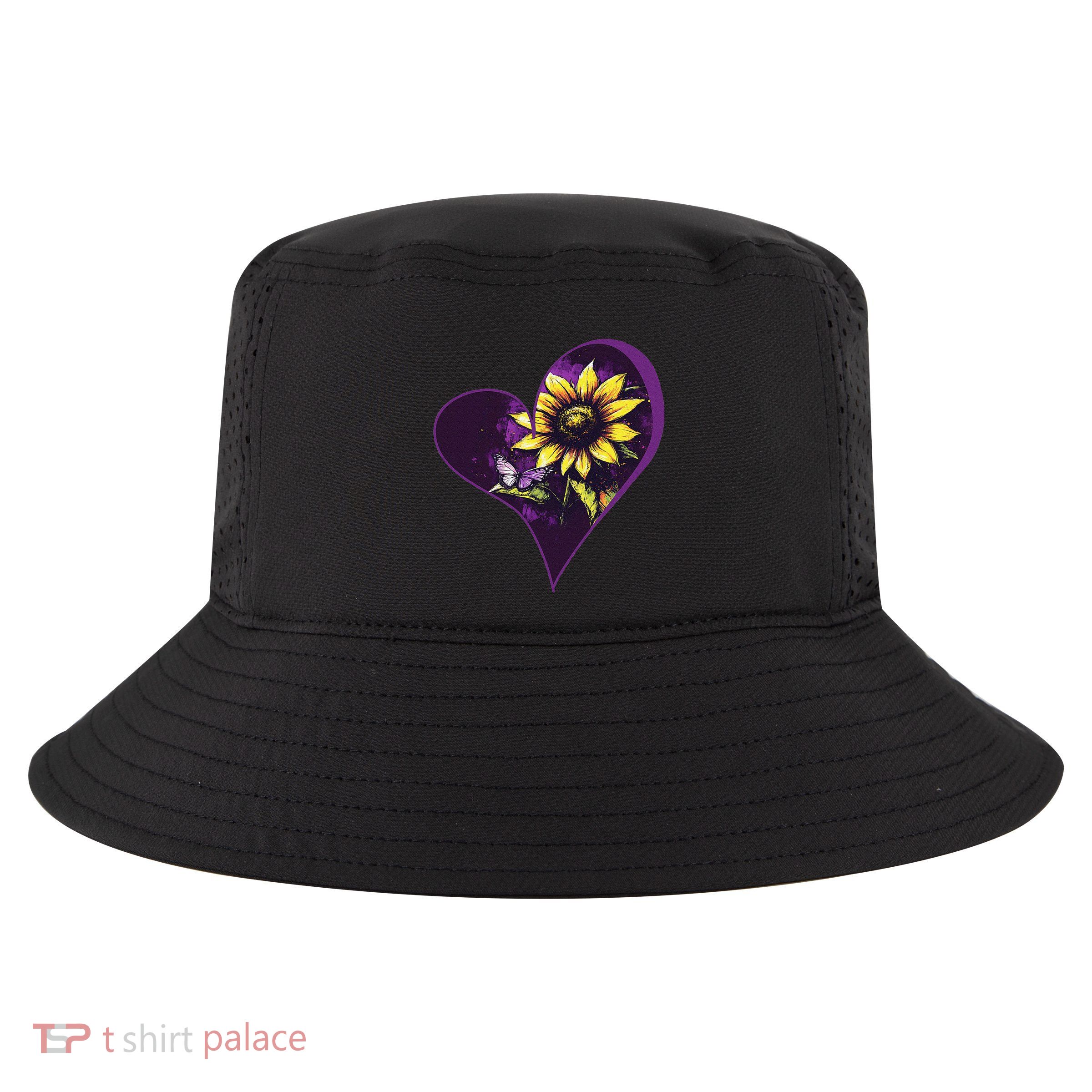 Heartfelt Sunflower Bloom Cool Comfort Performance Bucket Hat