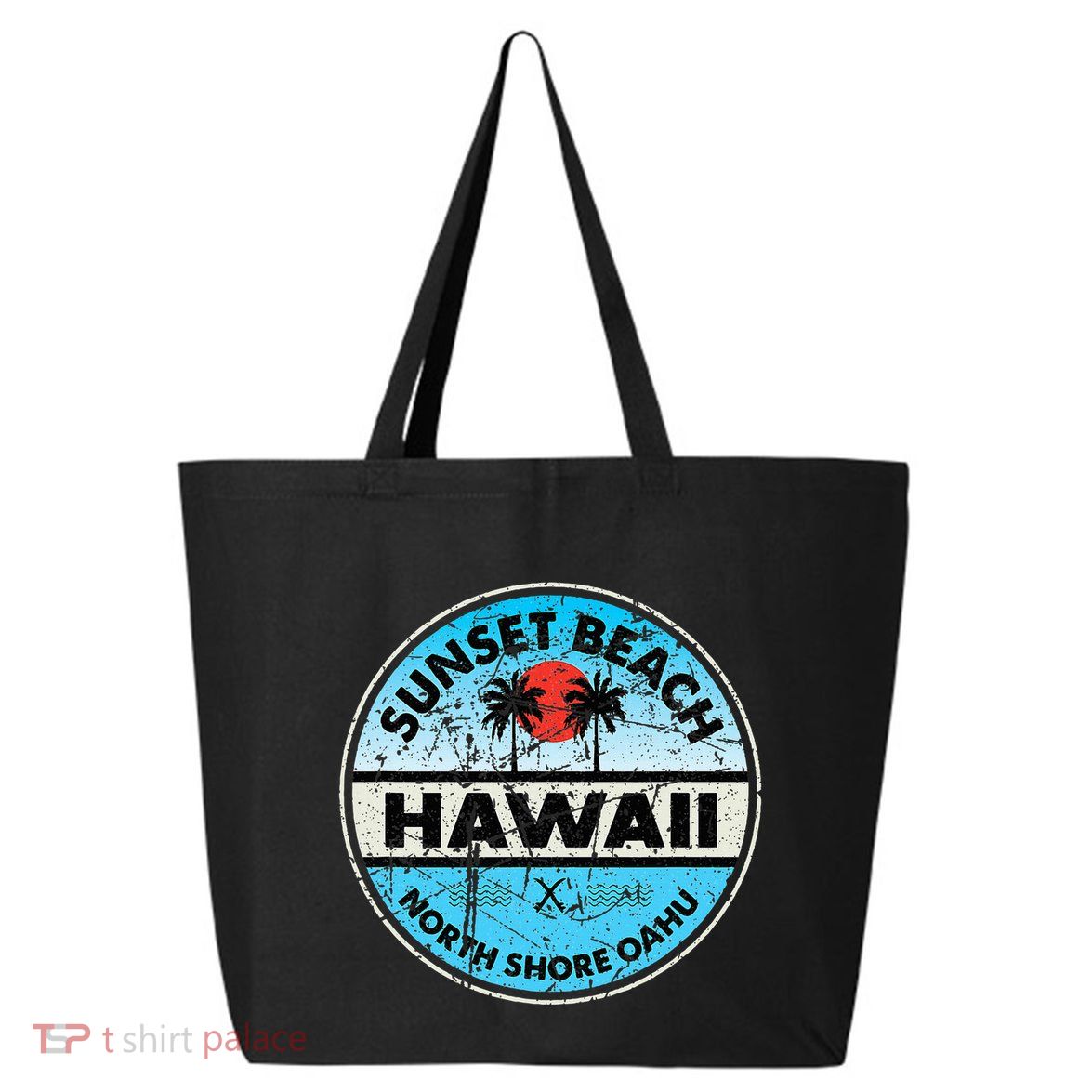 Hawaii Sunset Beach North Shore Oahu Vintage Hawaiian 25L Jumbo Tote