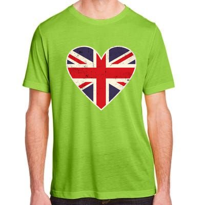 Heart Shaped British Union Jack Flag Cool Gift Adult ChromaSoft Performance T-Shirt