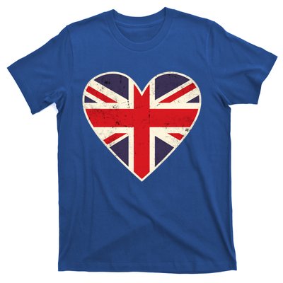 Heart Shaped British Union Jack Flag Cool Gift T-Shirt