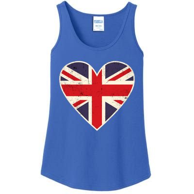 Heart Shaped British Union Jack Flag Cool Gift Ladies Essential Tank