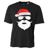 Hilarious Santa Beard Shades and Festive Red Hat for Christmas Cooling Performance Crew T-Shirt