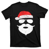 Hilarious Santa Beard Shades and Festive Red Hat for Christmas T-Shirt