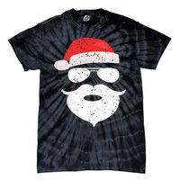 Hilarious Santa Beard Shades and Festive Red Hat for Christmas Tie-Dye T-Shirt