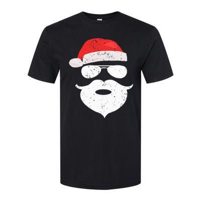 Hilarious Santa Beard Shades and Festive Red Hat for Christmas Softstyle CVC T-Shirt