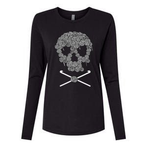 Halloweeen Skull Crochet Lovers Yarn Funny Skeleton Gift Womens Cotton Relaxed Long Sleeve T-Shirt