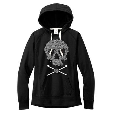 Halloweeen Skull Crochet Lovers Yarn Funny Skeleton Gift Women's Fleece Hoodie