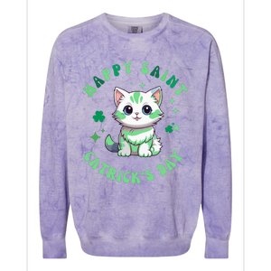 Happy Saint CatrickS Day Funny Saint PatrickS Day Shamrock Colorblast Crewneck Sweatshirt