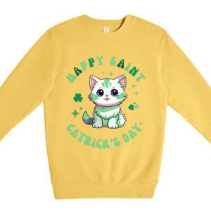 Happy Saint CatrickS Day Funny Saint PatrickS Day Shamrock Premium Crewneck Sweatshirt