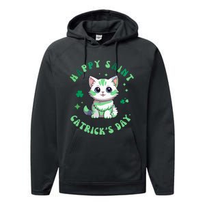 Happy Saint CatrickS Day Funny Saint PatrickS Day Shamrock Performance Fleece Hoodie