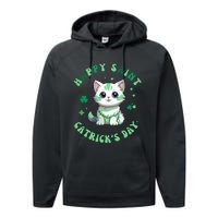 Happy Saint CatrickS Day Funny Saint PatrickS Day Shamrock Performance Fleece Hoodie