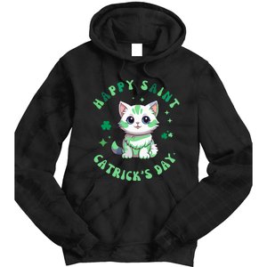 Happy Saint CatrickS Day Funny Saint PatrickS Day Shamrock Tie Dye Hoodie