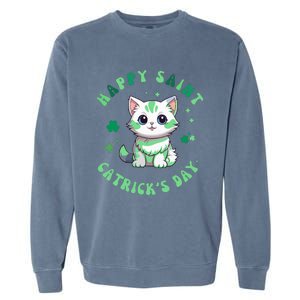 Happy Saint CatrickS Day Funny Saint PatrickS Day Shamrock Garment-Dyed Sweatshirt