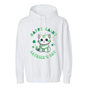 Happy Saint CatrickS Day Funny Saint PatrickS Day Shamrock Garment-Dyed Fleece Hoodie