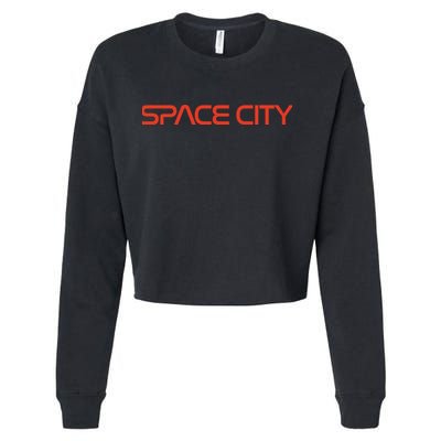 Houston Space City, Houston Baseball Cropped Pullover Crew