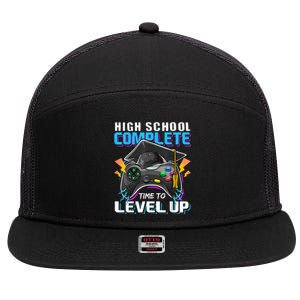 High School Complete Video Game Senior Graduation Gift 7 Panel Mesh Trucker Snapback Hat