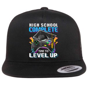 High School Complete Video Game Senior Graduation Gift Flat Bill Trucker Hat