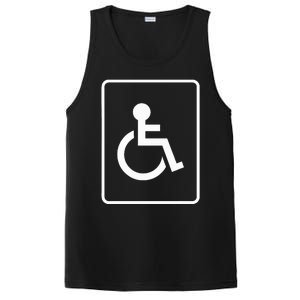 Handicap Symbol Classic Blue And White Handicap Sign PosiCharge Competitor Tank