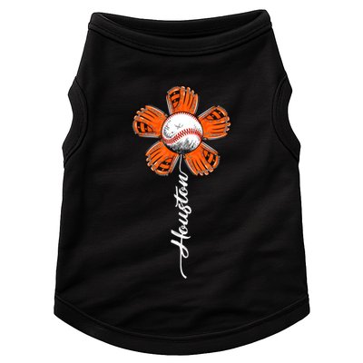 Houston Souvenir Colorful Flower Tee I Love Houston Women Doggie Tank