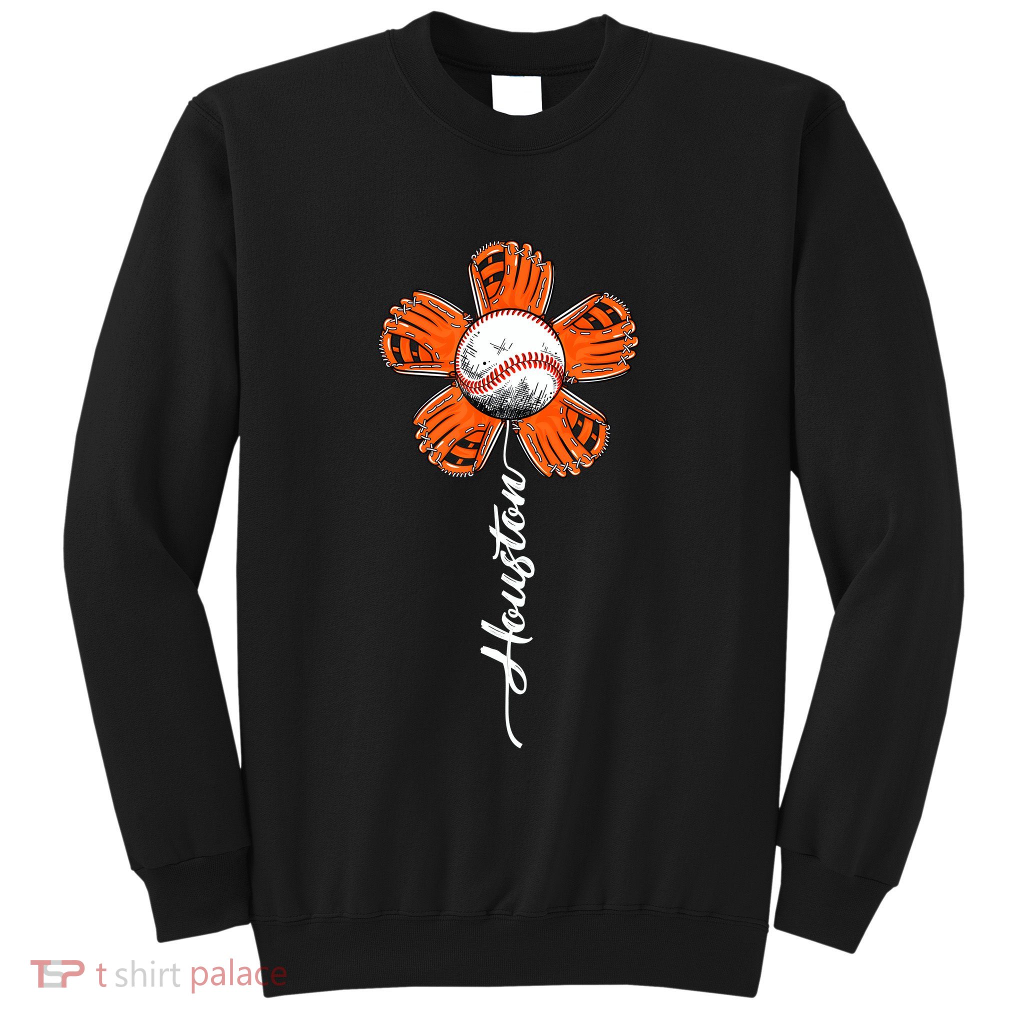 Houston Souvenir Colorful Flower Tee I Love Houston Women Sweatshirt