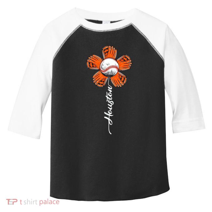 Houston Souvenir Colorful Flower Tee I Love Houston Women Toddler Fine Jersey T-Shirt