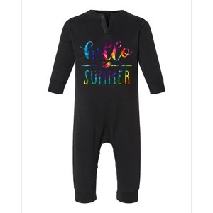 Hello Summer Colorful Rainbow Infant Fleece One Piece