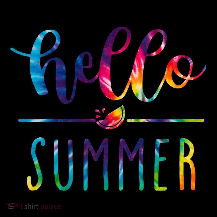 Hello Summer Colorful Rainbow Drawstring Bag